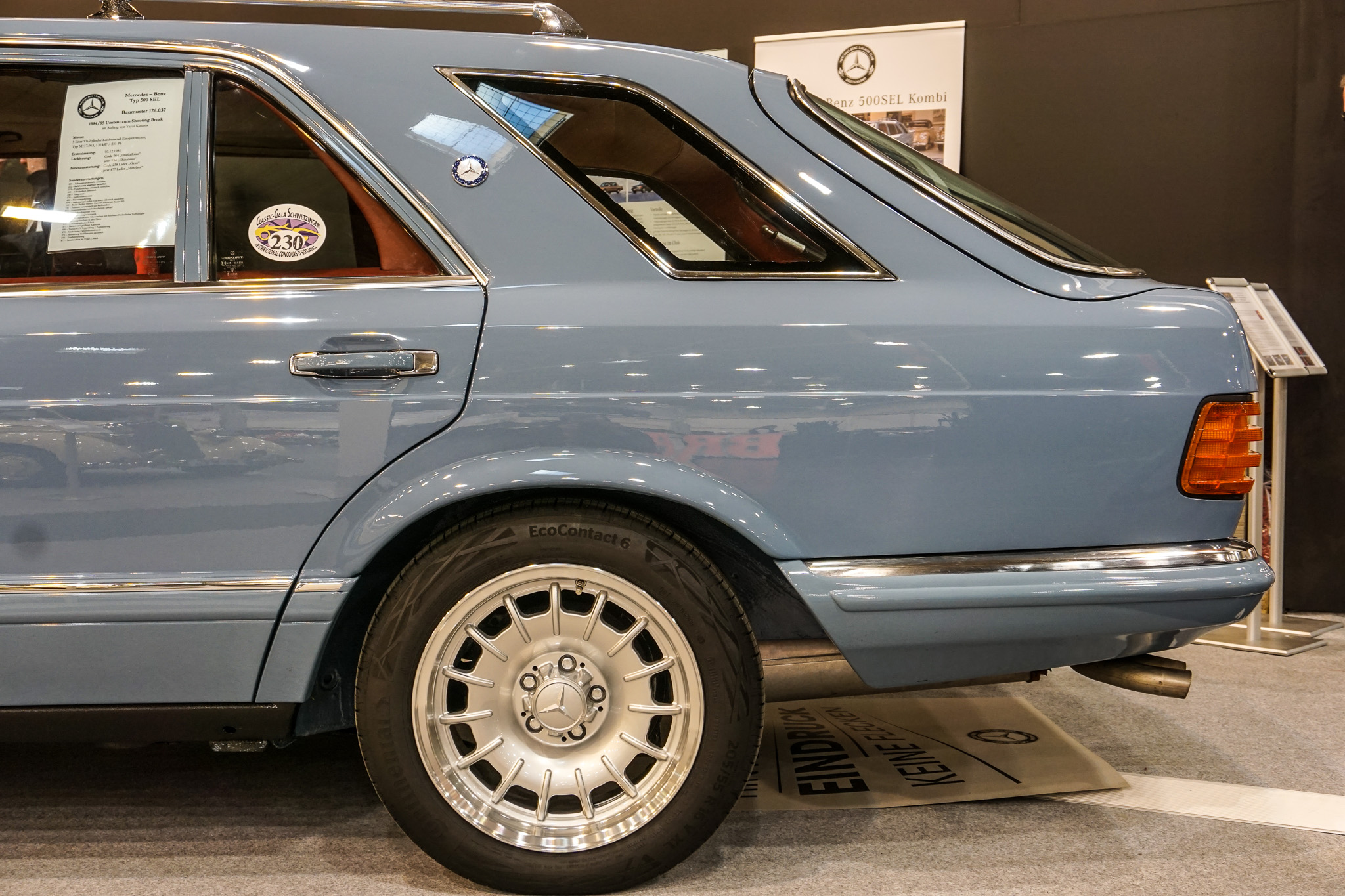 The Kusama Mercedes W126 station wagon is rad!